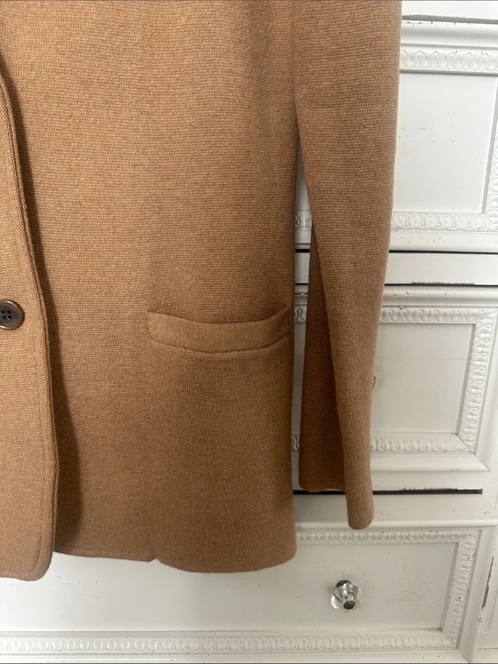 J. Crew Camel Single-Breasted Wool-Blend Blazer